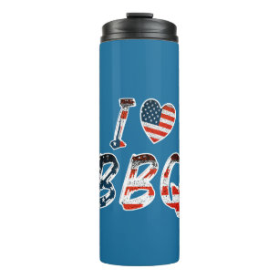 Ik hou van BBQ, Amerikaans patriottisch Thermosbeker