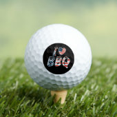 Ik hou van BBQ, Amerikaanse patriottisch Golfballen (Insitu Shirt)