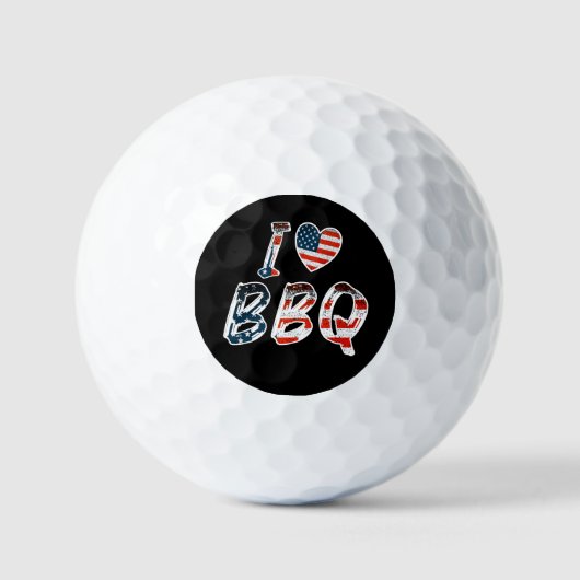 Ik hou van BBQ, Amerikaanse patriottisch Golfballen (Voorkant)