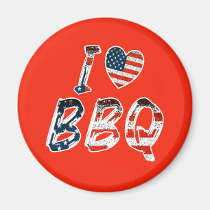 Ik hou van BBQ, Amerikaanse patriottisch Magneet