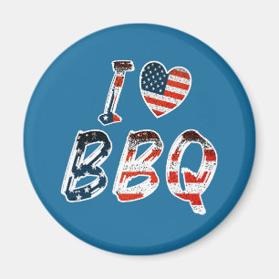 Ik hou van BBQ, Amerikaanse patriottisch Magneet