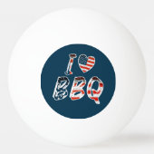 Ik hou van BBQ, Amerikaanse patriottisch Pingpongbal (Achterkant)