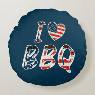 Ik hou van BBQ, Amerikaanse patriottisch Rond Kussen