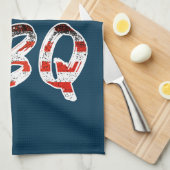 Ik hou van BBQ, Amerikaanse patriottisch Theedoek (Quarter Fold)