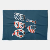 Ik hou van BBQ, Amerikaanse patriottisch Theedoek (Horizontaal)