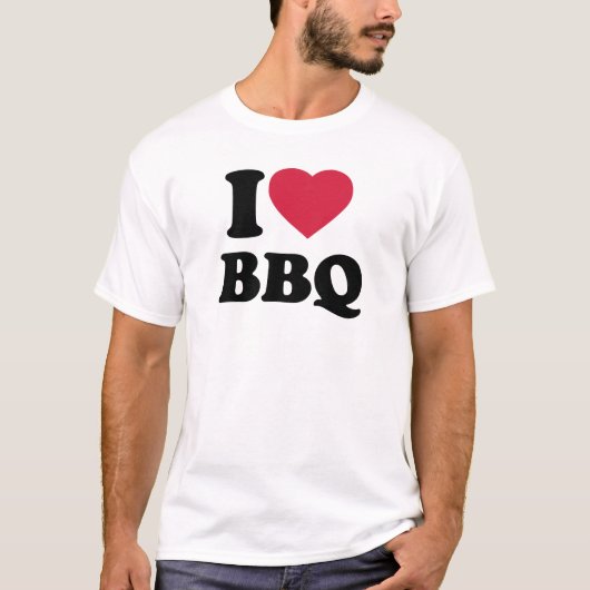 Ik hou van BBQ - Barbecue T-shirt (Voorkant)