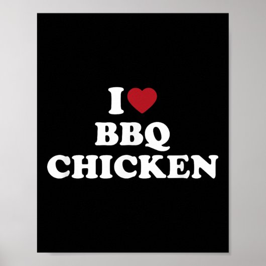 Ik hou van BBQ kip, ik hart BBQ kip Poster (Voorkant)