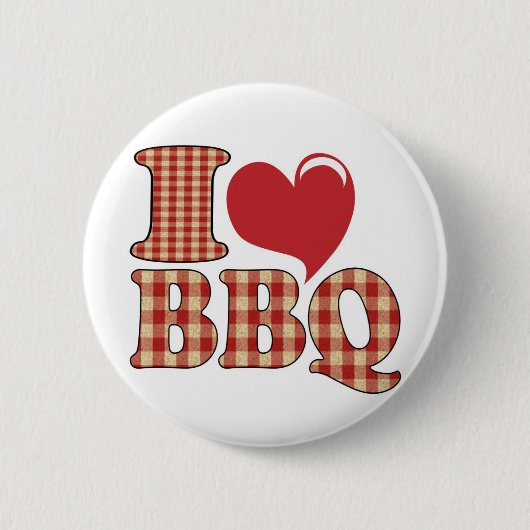 Ik hou van BBQ Ronde Button 5,7 Cm (Voorkant)