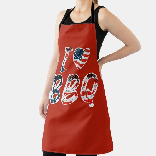 Ik hou van BBQ Schort (Insitu)