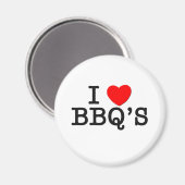 Ik hou van BBQ's ( eten ) Magneet (Voorkant / Achterkant)