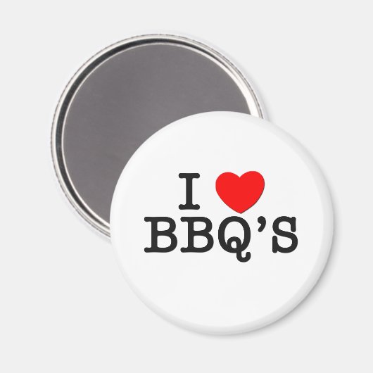 Ik hou van BBQ's ( eten ) Magneet (Voorkant / Achterkant)