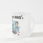 Ik hou van BBQ's, T-shirts en cadeaus Matglas Koffiemok (Voorkant rechts)