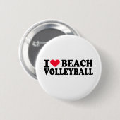 Ik hou van Beach Volleyball Ronde Button 5,7 Cm (Voorkant /achterkant)