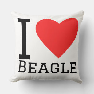 Ik hou van beagle kussen