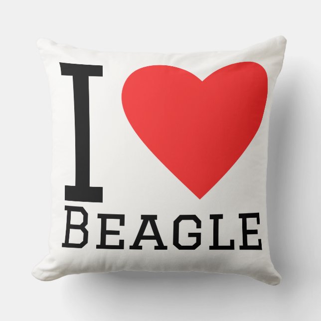 Ik hou van beagle  kussen (Voorkant)
