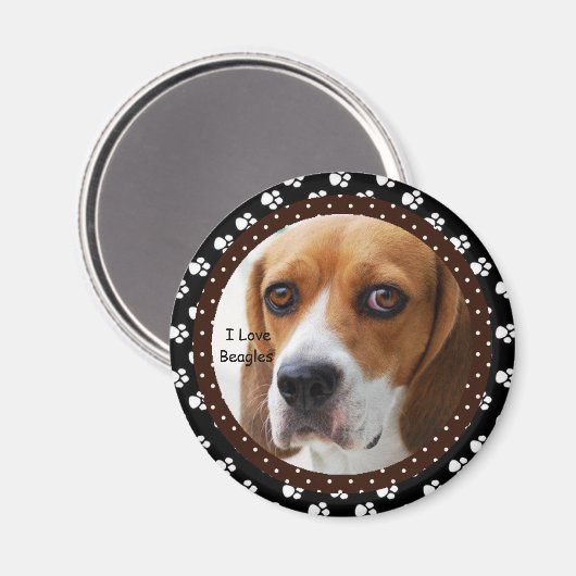 Ik hou van Beagles Magnet (Voorkant / Achterkant)
