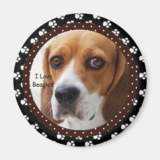 Ik hou van Beagles Magnet (Voorkant)