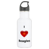 Ik hou van Beagles Waterfles (Voorkant)