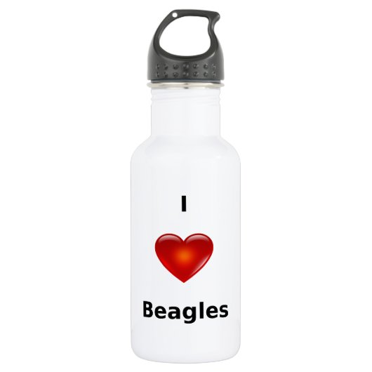 Ik hou van Beagles Waterfles (Voorkant)