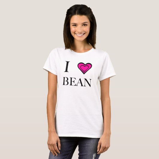 Ik hou van Bean! T-shirt (Voorkant volledig)