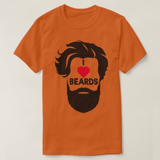 Ik hou van Beards Beard Lover Gift T-shirt (Design voorkant)