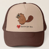 Ik hou van Beaver Pet Bill Trucker Hat (Voorkant)