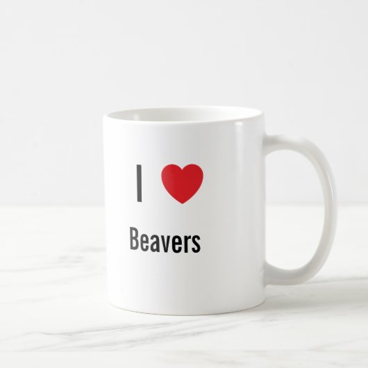 Ik hou van Beavers Koffiemok (Rechts)