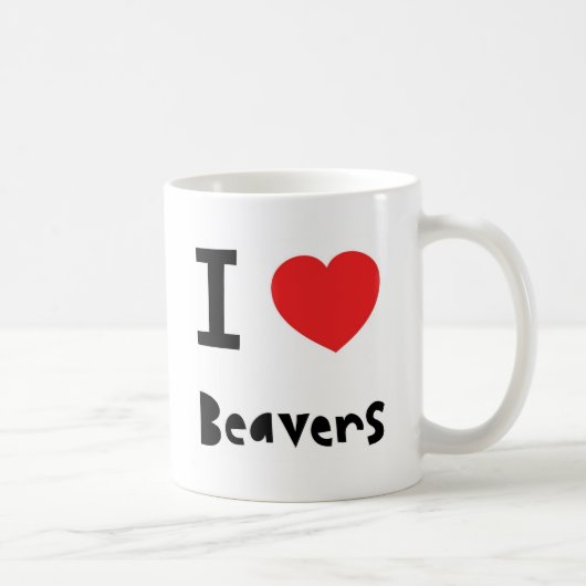 Ik hou van Beavers Koffiemok (Rechts)