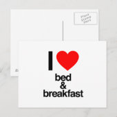 Ik hou van bed and breakfast briefkaart (Voorkant / Achterkant)