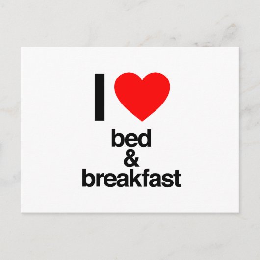 Ik hou van bed and breakfast briefkaart (Voorkant)