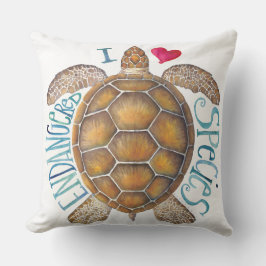 Ik hou van bedreigde diersoorten buitenkussen