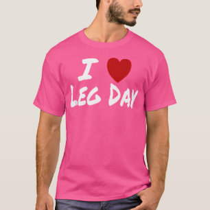 Ik hou van been dag fitness workout gewichten till t-shirt