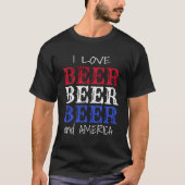 Ik hou van Beer America Drink brouwpub papa man T-shirt (Voorkant)