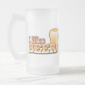 Ik hou van BEER-drink Matglas Bierpul (Links)