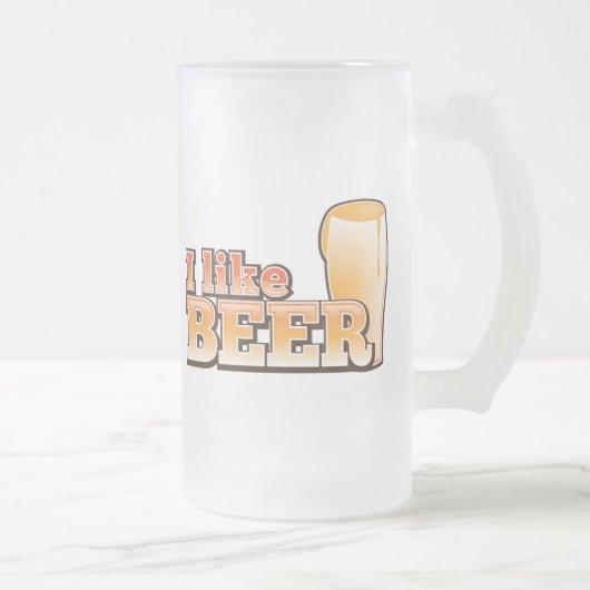 Ik hou van BEER-drink Matglas Bierpul (Rechts)