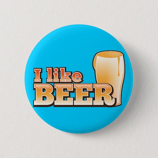 Ik hou van BEER-drink Ronde Button 5,7 Cm (Voorkant)