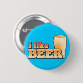 Ik hou van BEER-drink Ronde Button 5,7 Cm (Voorkant /achterkant)