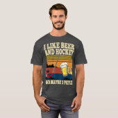 Ik hou van Beer en Hockey en misschien 3 mensen gr T-shirt (Voorkant volledig)