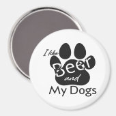 Ik hou van Beer en Mijn Honden Magneet (Voorkant / Achterkant)