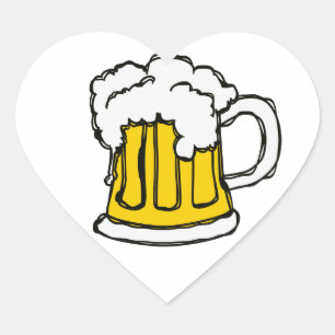 Ik hou van BEER! Frothy Pint Brew Hart Sticker