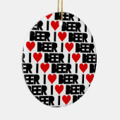 Ik hou van Beer - heb een feestmaal Keramisch Ornament (Rechts)