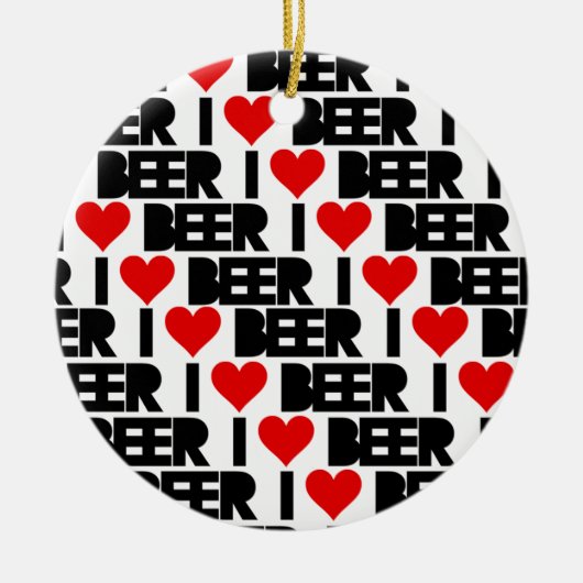Ik hou van Beer - heb een feestmaal Keramisch Ornament (Voorkant)