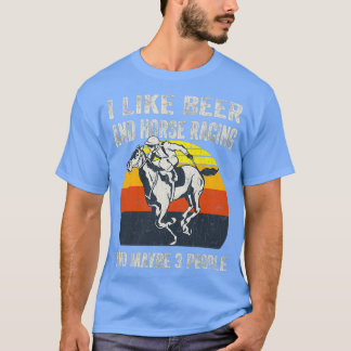 Ik hou van beer Horse Racing T T-shirt