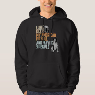 Ik hou van Beer Mijn Amerikaanse Pitbull en missch Hoodie