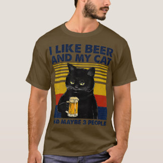 Ik hou van beer mijn kat en misschien 3 mensen met t-shirt