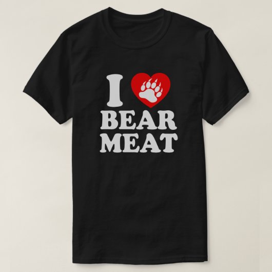Ik hou van BEER VLEES. T-shirt (Design voorkant)