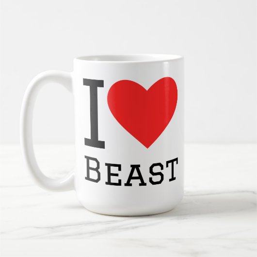 Ik hou van beest koffiemok (Links)