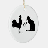 Ik hou van beide keramisch ornament (Rechts)