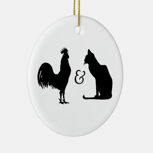 Ik hou van beide keramisch ornament (Rechts)