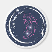 Ik hou van beide pro-life Inspirerend moeder Baby Magneet (Voorkant)